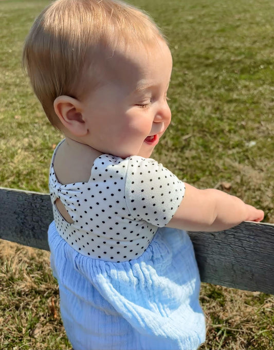 Custom Child Bow Back Romper