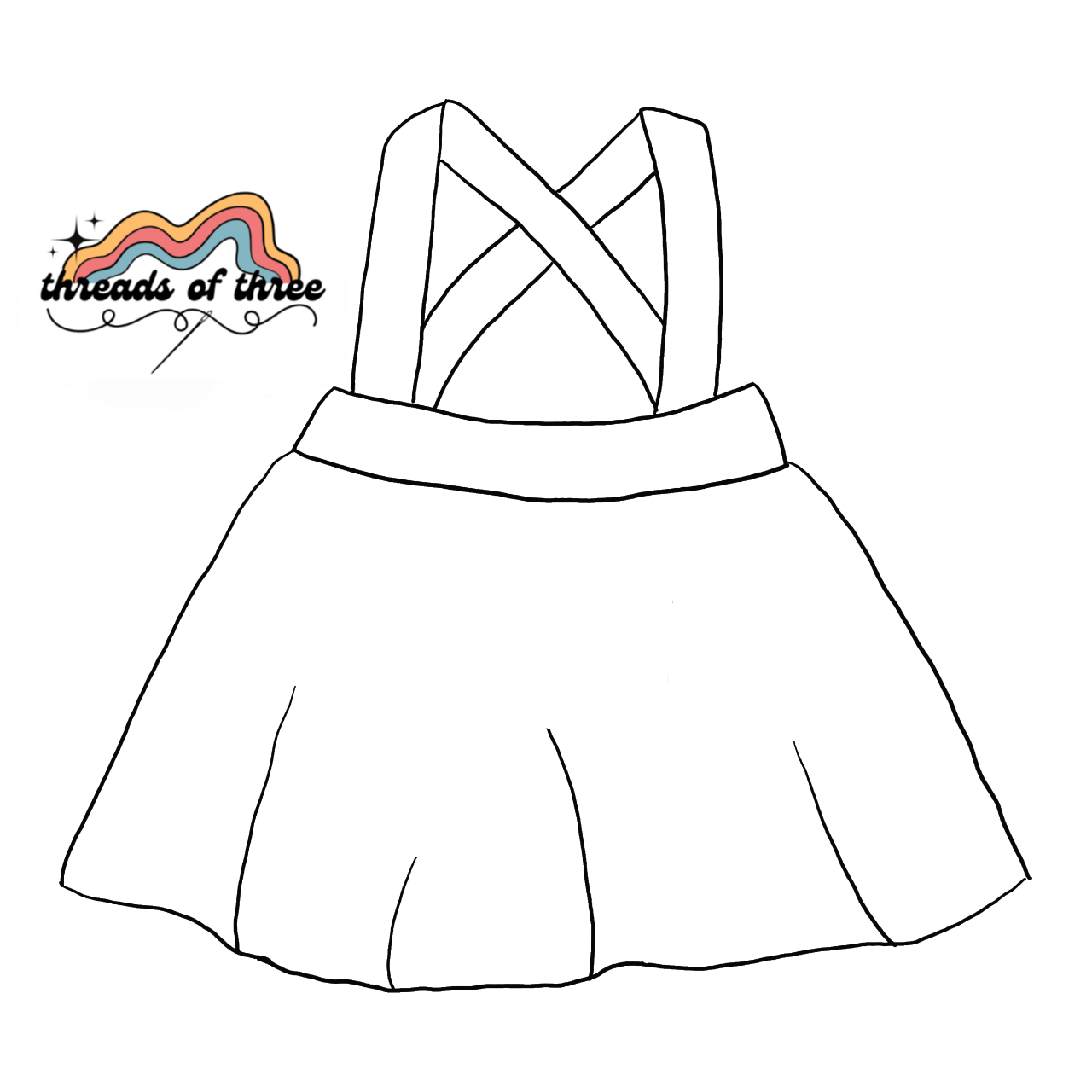 Custom Child Suspender Skirt
