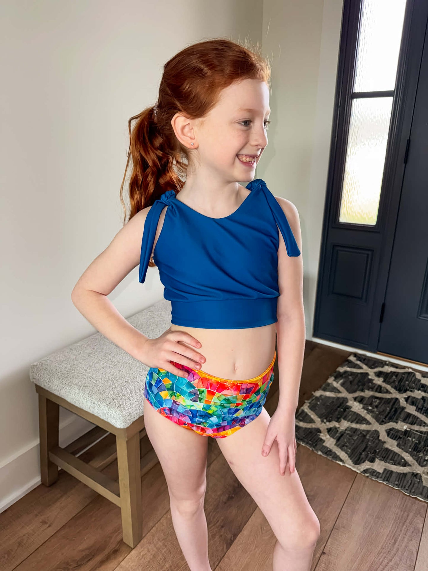 Custom Child Tie Top Swim Suit