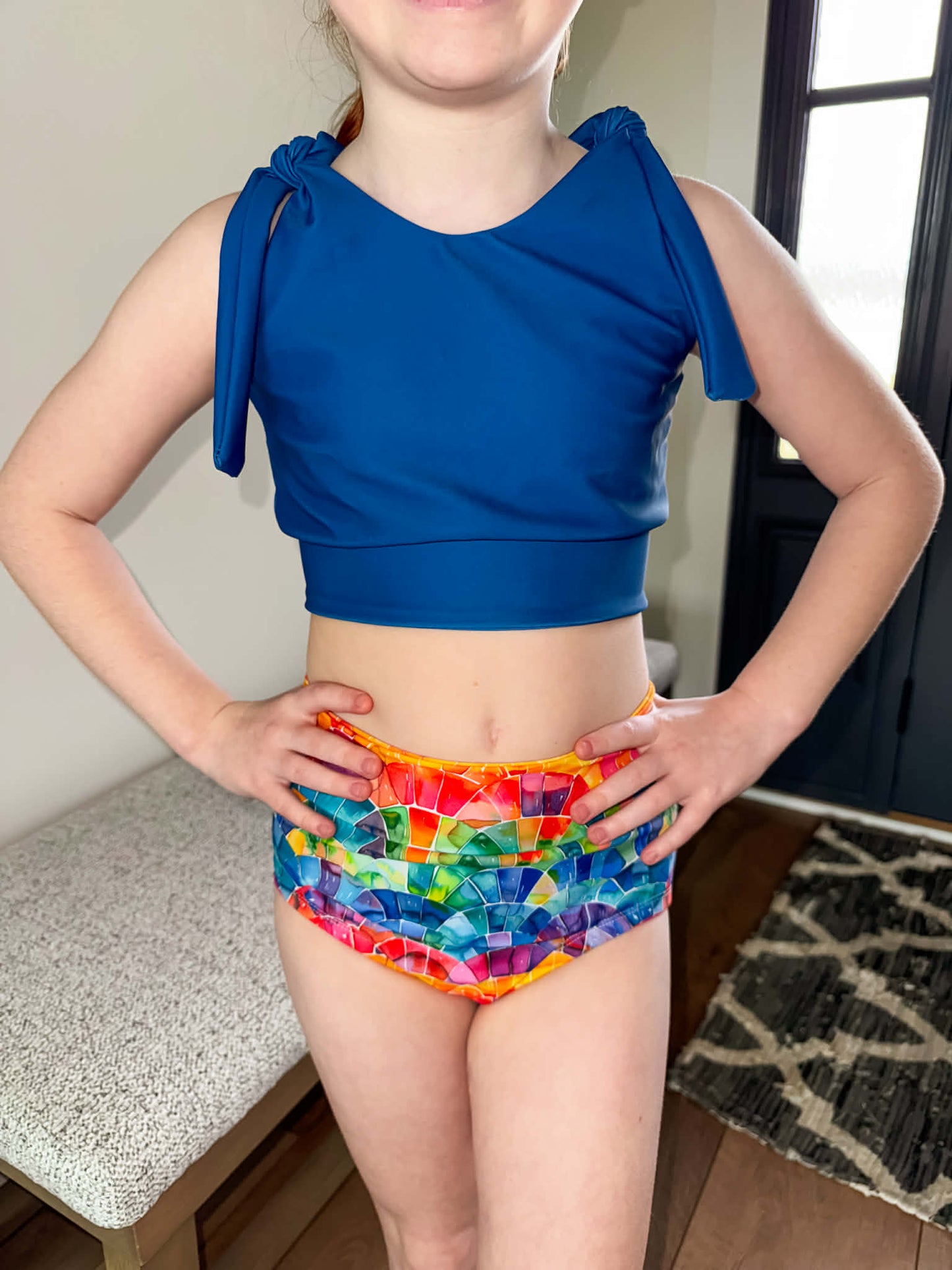 Custom Child Tie Top Swim Suit