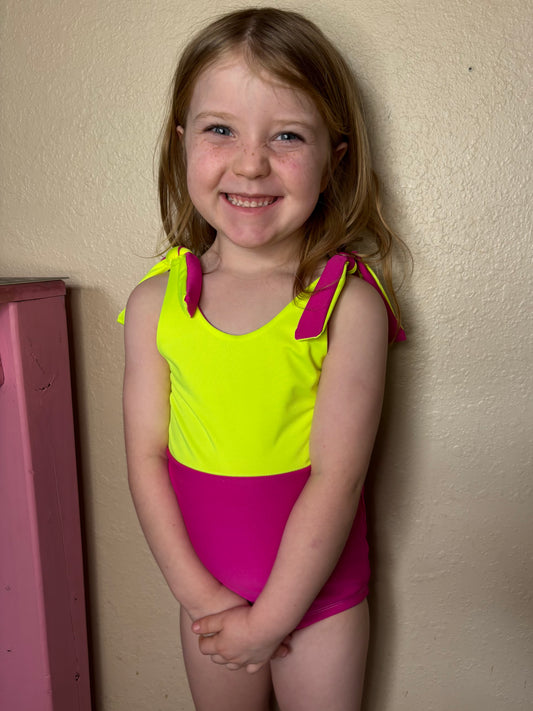 Custom Child Tie Top Swim Suit